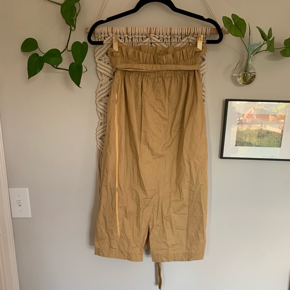 Tan pencil skirt